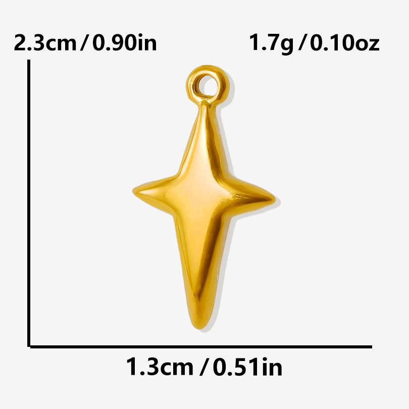 6pcs/Lot DIY Sun Moon Star Pendant Charm PVD Stainless Steel Charms For Jewelry Making Bulk Crescent Materials To Make Bracelets