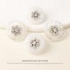 5pcs Resin Metal Combination Button Coat Trench Coat Diamond-Encrusted Decorative Buttons Suit Sweater Hand-Sewn Buttons