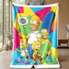 Soft Flannel Blanket Lightweight Cozy Bedroom Living Room CoverThe Simpsons