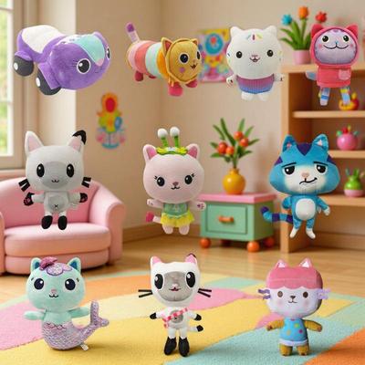 Gabby's Dollhouse Mermaid Cat Plush Toy for Europe and America