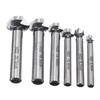 6Pcs 6.3-20.5mm Chamfering End Mill Cutter 3 Flute Round Shank 90 Degree HSS Countersink Deburring Tapered Drill Bit