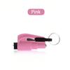 1pc Multifunction Mini Hammer with Spring Window Breaker and Keychain for Car, Cut Seat Belt, Portable