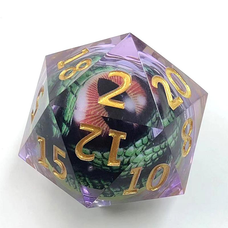 35mm D20 Dragon Eye DND kostky pro TRPG Polyhedral Resin 20stranné stolní herní příslušenství
