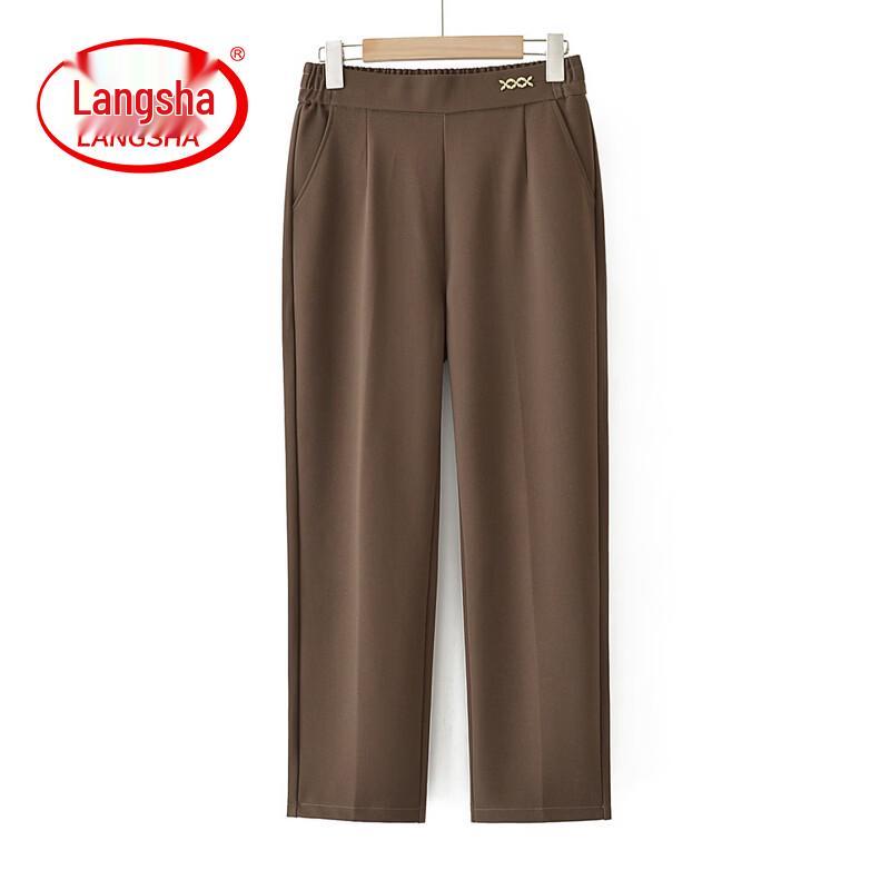 LangSha Women s Loose Straight Leg Pants for Middle-Aged and Elderly 2XL