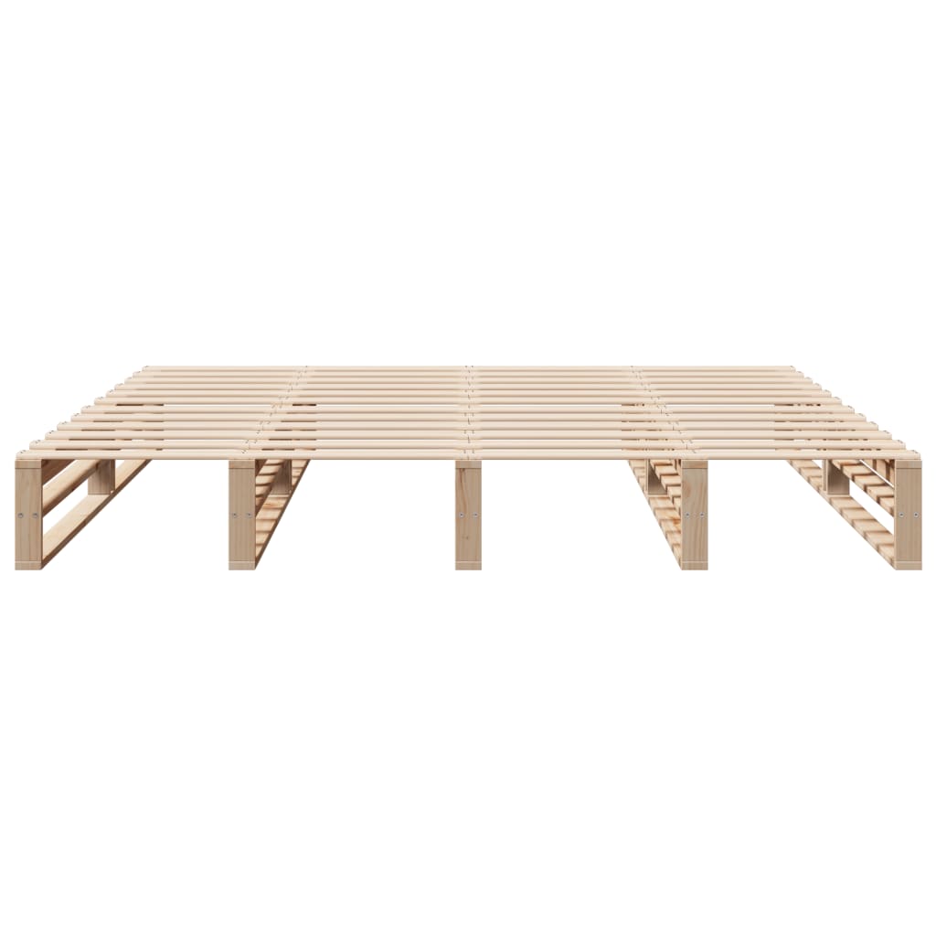 Solid Wood Bed without Mattress 200 x 200 cm Pine