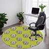 1pc Elephant Print Chair Carpet for Office, Soft Flannel Throw Mat, Perfect for Office, Holiday Party Decoration Choice Yy260209041