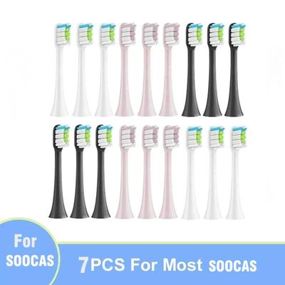 Per Xiaomi Soocas X3 X5 X3u X1 V1 V2 Soocare Testa Setola Ugelli di Ricambio Con Tappo Antipolvere Testine per spazzolino elettrico sonico