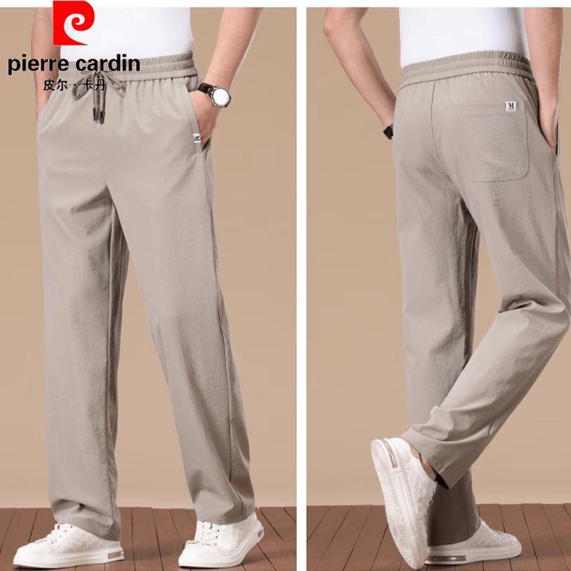 

Pierre Cardin Men s Summer Ice Silk Straight-Leg Casual Pants 4XL