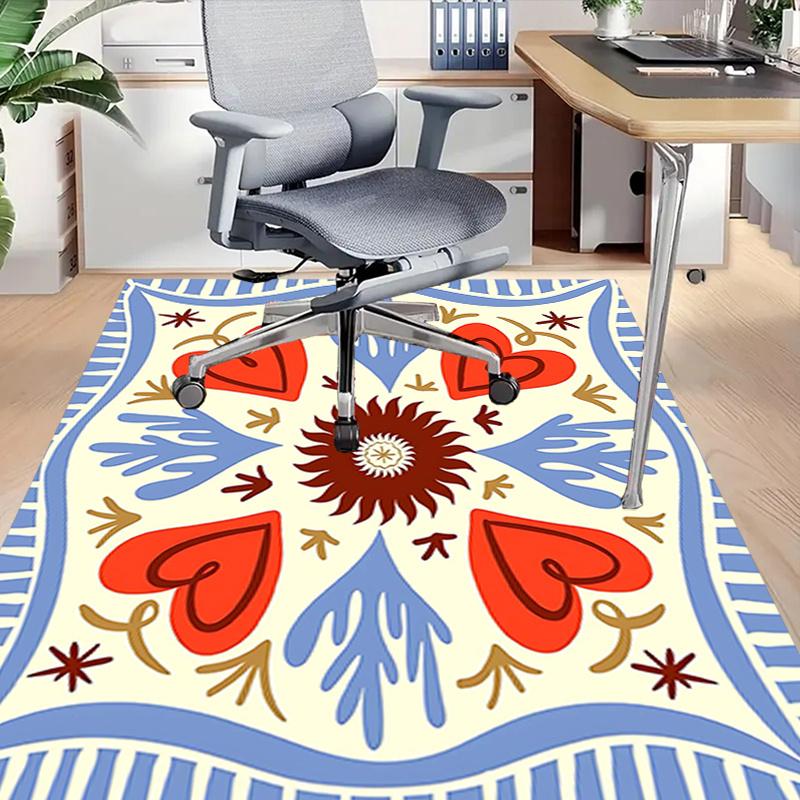 1pc Heart Pattern Area Rug Soft Flannel Floor Mat for Living Room, Bedroom and Carpet, Sofa Coffee Table Floor Mat, Decorative Rug q09
