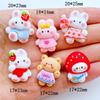 10Pcs New Cute Mini Cartoon Rabbit, Bear Flat Back Resin Cabochons Scrapbooking DIY Jewelry Craft Decoration Accessorie