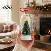 Urlaubs-Erinnerungsgeschenke Aufnehmbare Weihnachtsbaum-Flaschenpost Sprachaufnahme-Geschenk für die Familie mit Wiedergabe Verschneite Szene Glasflasche