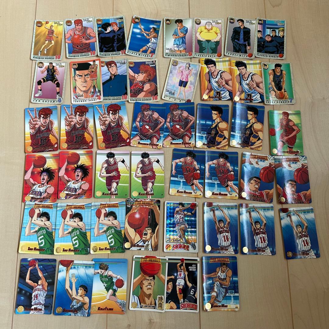 Used [Rare] Slam Dunk Carddass trading cassette set, 46 pieces sold in bulk, original item, Rukawa