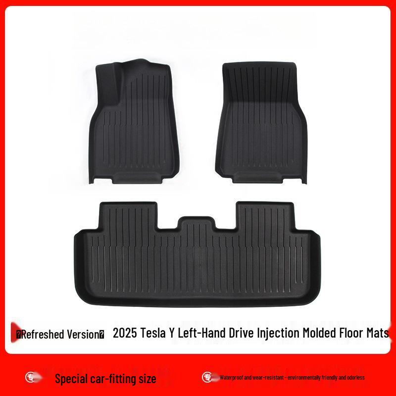 Eco-Friendly TPE Floor Mats & Trunk Backrest Pads for 2025 Tesla Model Y