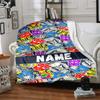 Love Transformers (11) Personalized Text Blanket Lightweight Personalized Blanket Durable Comfort Versatile for Nap Bed Office Home Decor