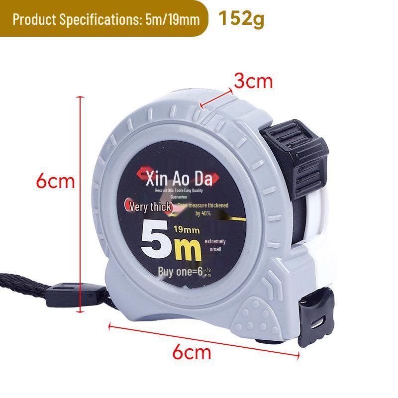 Double-Sided Steel Tape Measure with Auto Lock - Clear, Frosted, Universal for Household & Industrial Use