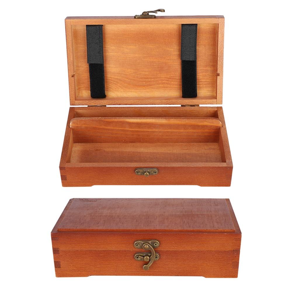 1PCS Lockable Closure Pencil Storage Case Hinged Lid Design Jewelry Organizer Box Home Decoration