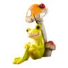 Tegneserie Frosk Figur Resin Sopp Lesende Liggende Gitar Frosk Statue Skulptur Innendørs Utendørs Hage Blomsterpotte Dekorasjon Ornament