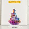 Acrylic Decorative to Assemble 2D Flat Buddha Ornament Christmas Decor Stable Base Desktop