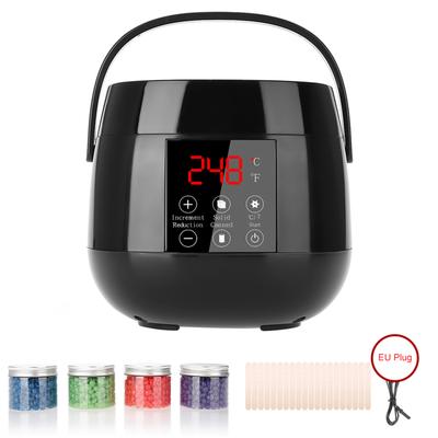 Set Scalda Cera Display LED Intelligente Scaldacera per Depilazione Applicatore con Bastoncini per Cera in Grani