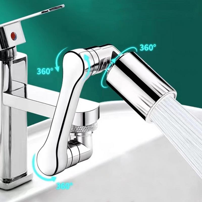 1080-Degree Bathroom Faucet Extender Robotic Arm Faucet Sprayer Universal Rotating Tap Nozzle Multifunctional Faucet Attachment