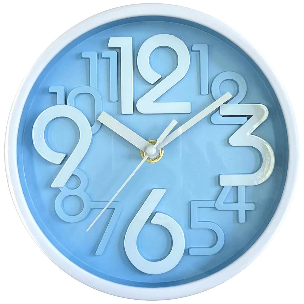 Simple Easy To Read Wall-mounted Clock Punch-free Stereo Numeral 3D Punch-free Fashion Digital Wall Clock for School Decoration