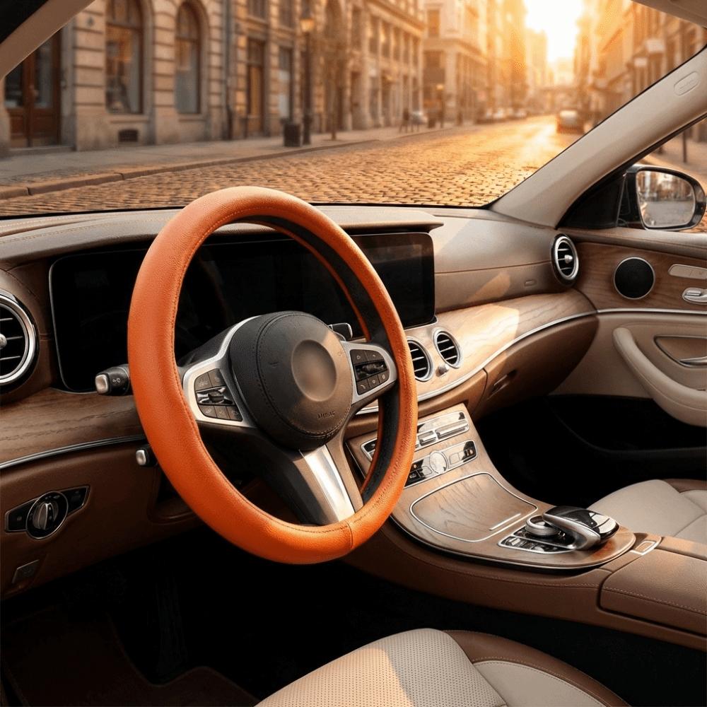 Anti-Slip Texture Anti-Slip Steering Cover Breathable Steering Grip  Car Steering