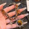 Punk Gothic Leather Sunflower Brown Necklace Stars Moon Vintage Pendant Chocker Necklaces for Women Fashion  Couple Gift