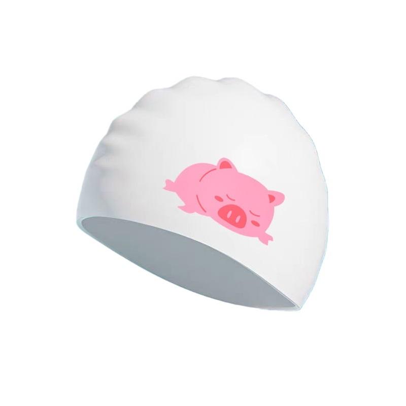 

Silicone Swimming Cap Cute Animal Print Cartoon Swim Pool Water Sports Waterproof Caps for Men Women Boys Girls Adults Children One Size