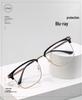 New Retro Large Business Casual Eyewear: Lightweight, Comfortable, Anti-Blue Light Eyebrow Frame.