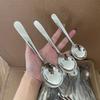 Quality Stainless Steel Round Spoon Large Size Dining Spoon Stirring Dessert Spoons Soup Spoons Rice Spoons Kitchen Tools