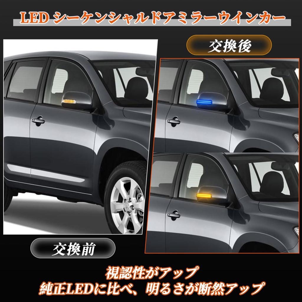POPMOTORZ Sequential Side Mirror Turn Signals for 20 Series Vellfire 20 Vanguard 30 Noah 70 Estima 50 Estima Hybrid 20 RAV4 30 Series with Flowing