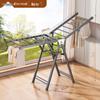 Adjustable Foldable Clothes Drying Rack for Indoor/Outdoor Use - Ideal for Bedroom, Balcony, and Baby Items.