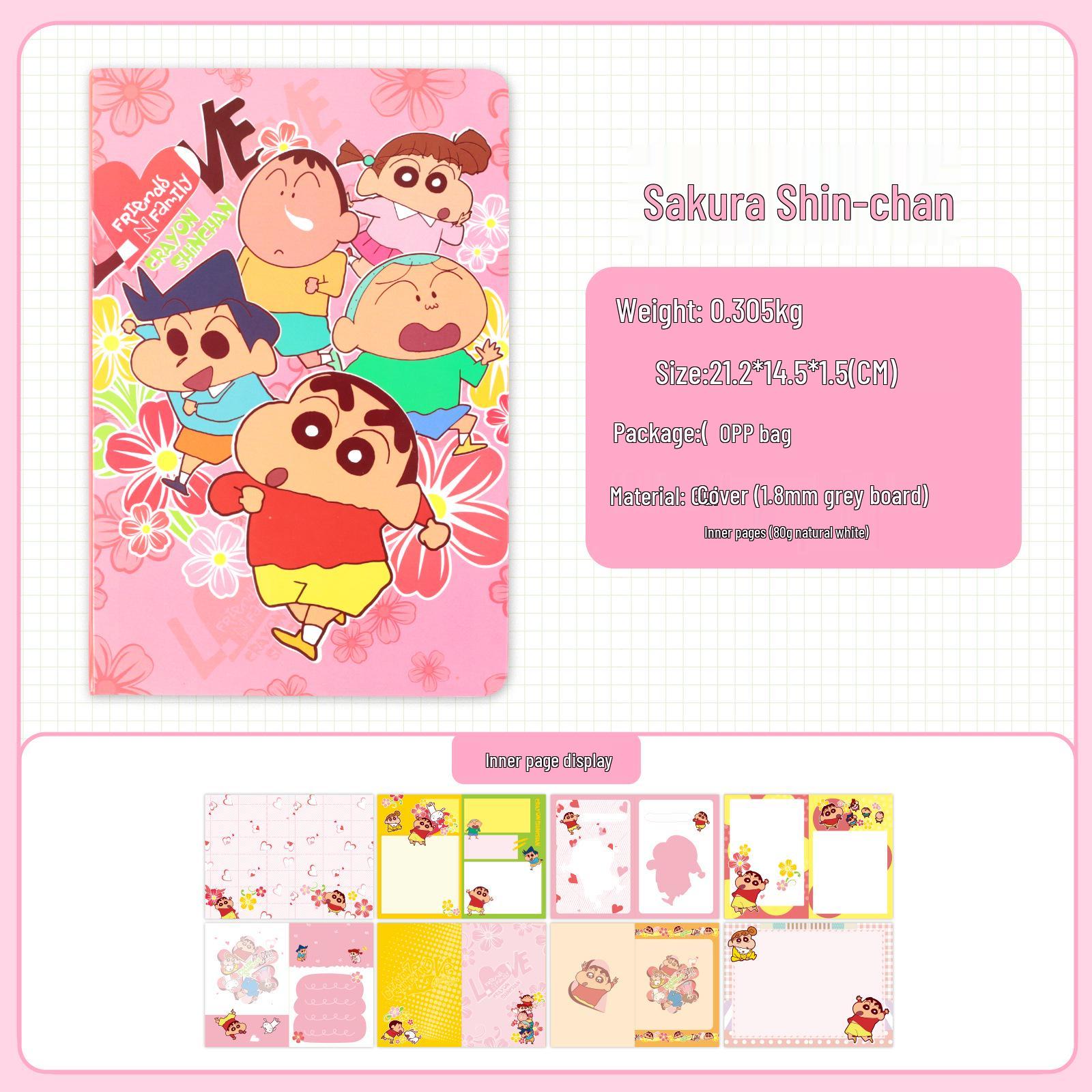 

Блокнот и планер в твердом переплете формата А5 «Син-чан» — Очаровательные цветные страницы, Дневник в стиле «инс» высокой ценности