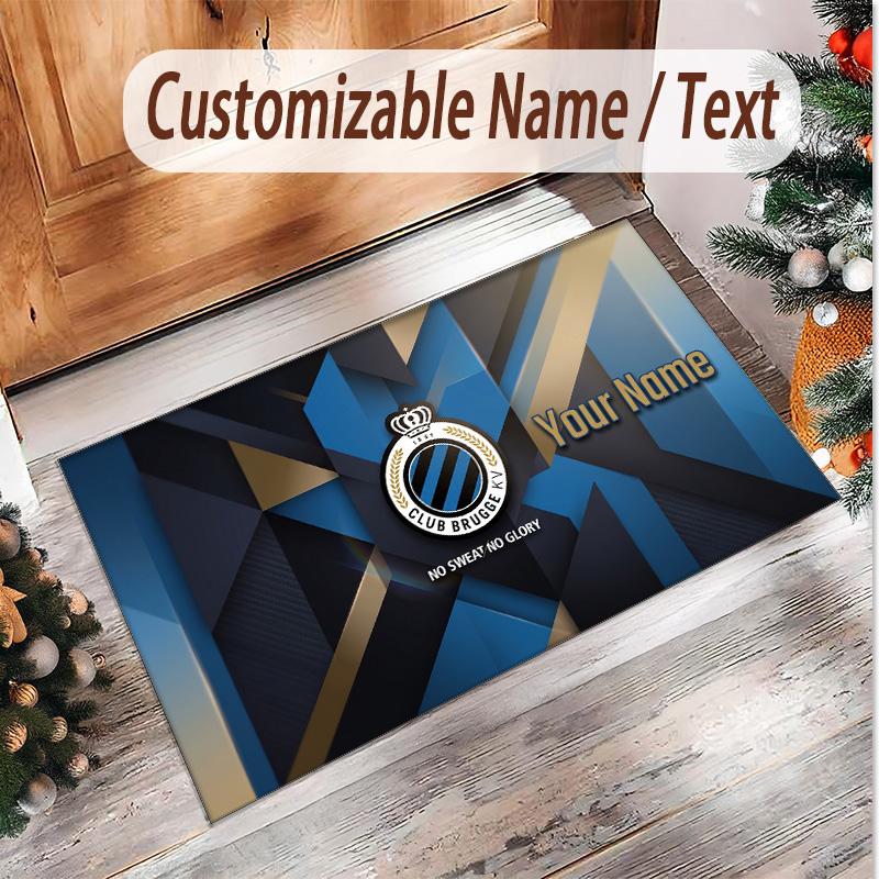 Personalized Crystal Velvet Carpet Club Brugge FC Pattern Non Slip Floor Rug