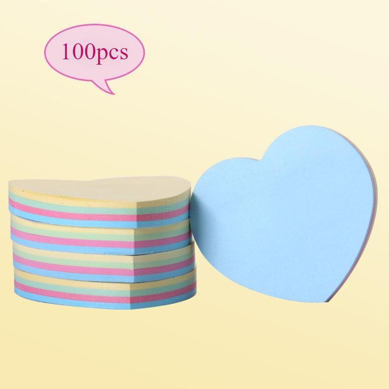 Geformtes Haftnotiz-Set - 100 Haftnotizen mit lustigem Design für Büro und Schule, wiederverwendbares selbstklebendes Notizpapier mit niedlichen Mustern