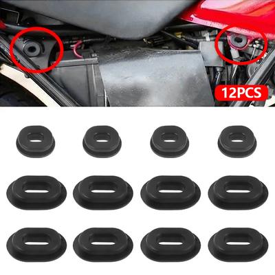 12 ks Odolné gumové průchodky pro šrouby motocyklu pro Honda CB125 CG125 CB750 CT125 CB500 XL100 125 CL100 Závěsné díly Goldwing