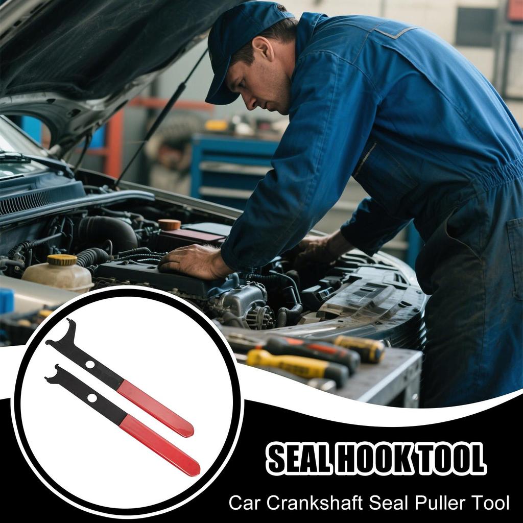 Seal Removal Tool Car Crankshaft Seal Removal Tool 2 Pieces Automotive Maintenance Handheld Gear Anti-Slip For Workshops Home