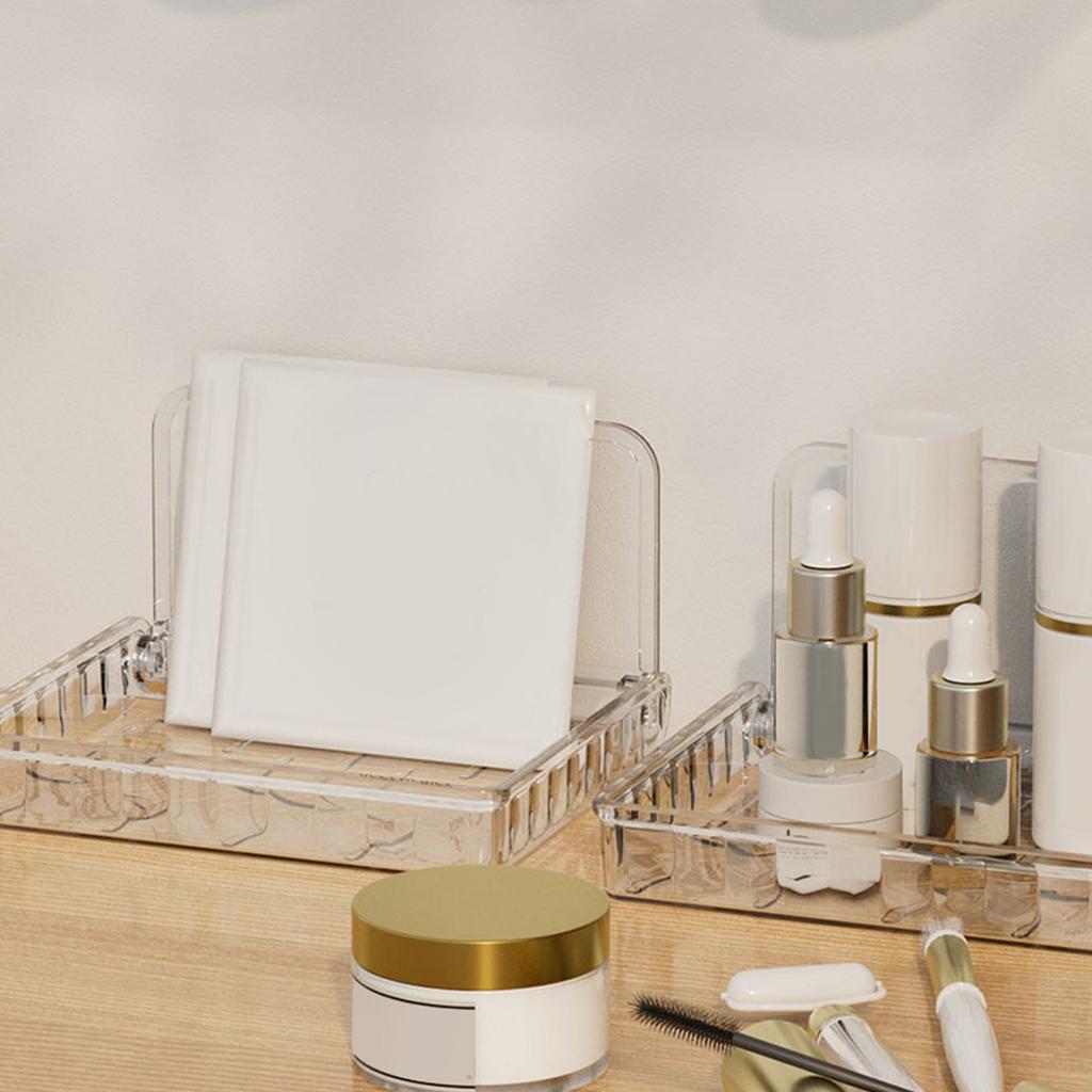 Wall Mounted Folding Shelf Transparent Punch Large Capacity Strong Foldable Floating Wall Shelves for Bathroom