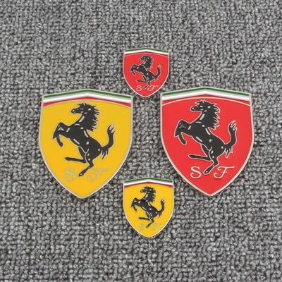 3D Metal Car Emblem Modification Stickers Body Badges Creative Decorative Decals For Ferrari SP1 812 F40 F12TDF SF90 Accessories HS5