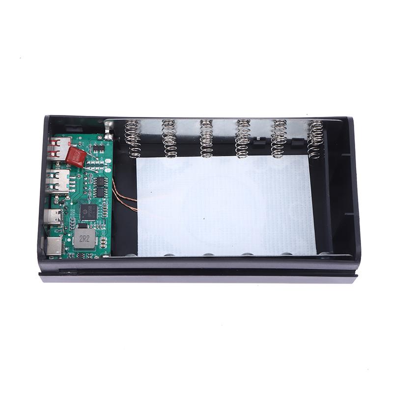 T12 Quick Charge Qc3.0 Diy 12 X 18650 Battery Power Bank Case Holder Portable Battery Storage Box With Lcd Display