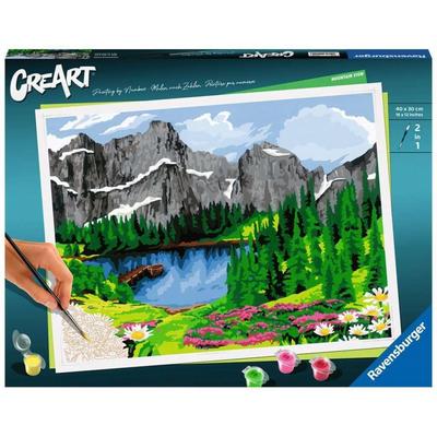 Ravensburger CreArt Bergblick 20155 6 (Malbuch Malen nach Zahlen Ölgemälde Kunst Malerei)