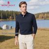 MONTAGUT Men's Long Sleeve Polo Shirt