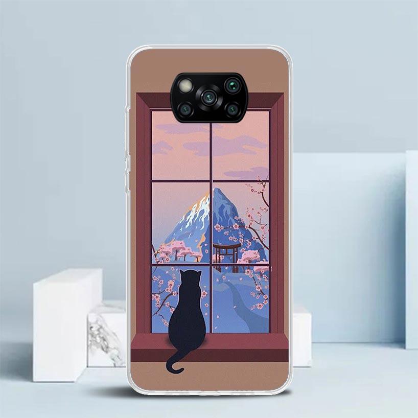 Schwarze Katze Cartoon Niedliche Handyhülle Für Xiaomi Poco F7 Ultra X5 X6 X7 Pro M7 Redmi 15C 15 13C 13 12C 12 10C 10 10A 9 9C 9A 9T Hülle