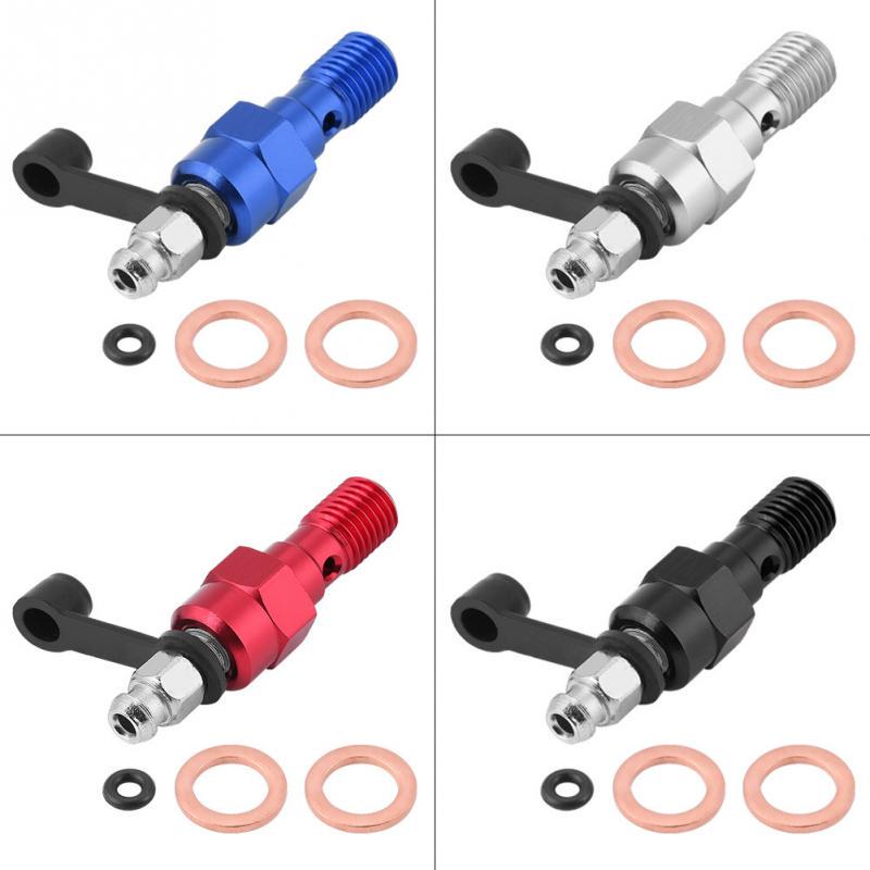 M10x1.25mm Motorcycle Brake Master Cylinder Caliper Bleed Screw Nipple Banjo  Dust Cap Aluminum Accessories Replacement