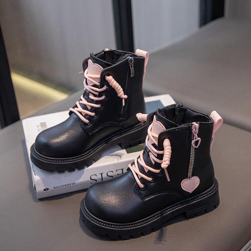 Girls Warm Ankle Boots Fashion Double Zip Kids Beautiful Princess Boots Non-slip Children Performance Catwalk Boots Winter New