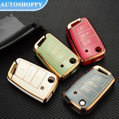 Brand New TPU obudowa kluczyka do samochodu obudowa do VW Volkswagen Golf 7 MK7 Tiguan MK2 dla Seat Ateca Leon FR Ibiza Skoda Octavia Kodiaq