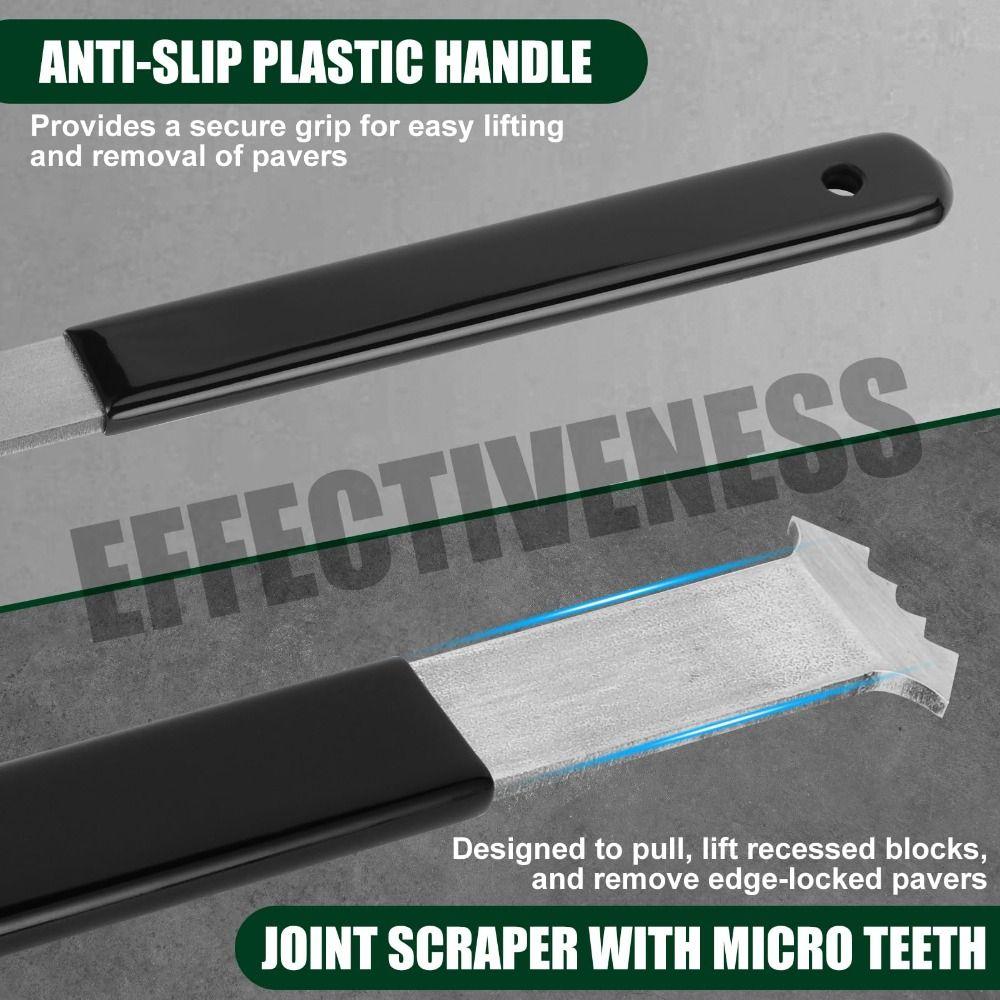 2Pcs Micro-Toothed Joint Scrapers Paving Puller Paver Removal Tool  Garden Lawn Yard Patio