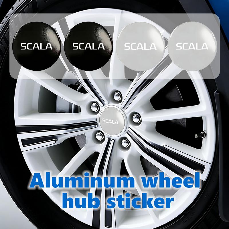 56mm Aluminum Car Wheel Center Hub Cap Sticker Decoration Accessories For Skoda Superb MK3 Derivative VisionS Yeti Octavia 2 3 hbvr85