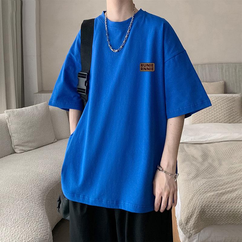 Tricouri de vară pentru bărbați bumbac tricou cu mânecă scurtă țesătură confortabilă îmbrăcăminte sport