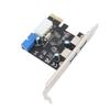 USB3.0 Expansion Card 2 Port 19 Pin 4P PCI‑E to USB3.0 Expansion Card Controller Card Adapter